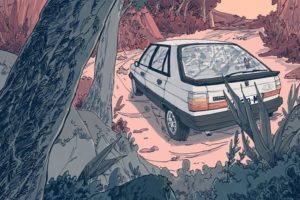 Como publicar un cómic coche en bosque