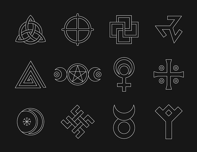Conjunto de símbolos paganos